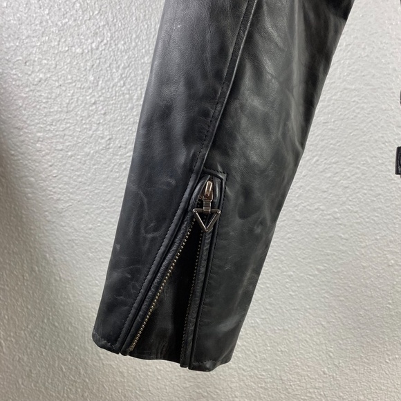 Harley Davidson Distressed Leather Moto Jacket SZ M - Picture 6 of 9